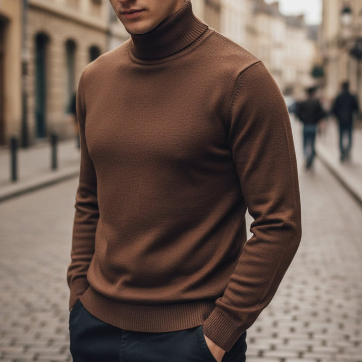 Men's Knit Turtleneck Sweater