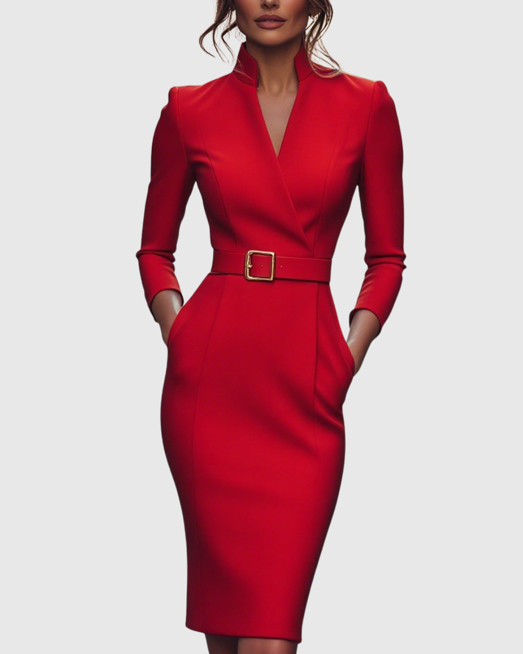 Women's Satin Midi Dress Sleeveless Slim Fit – Elegant