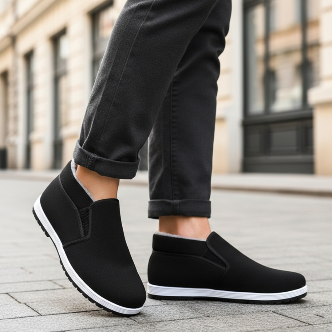 Women's Waterproof Lined Orthopedic Winter Boots Black