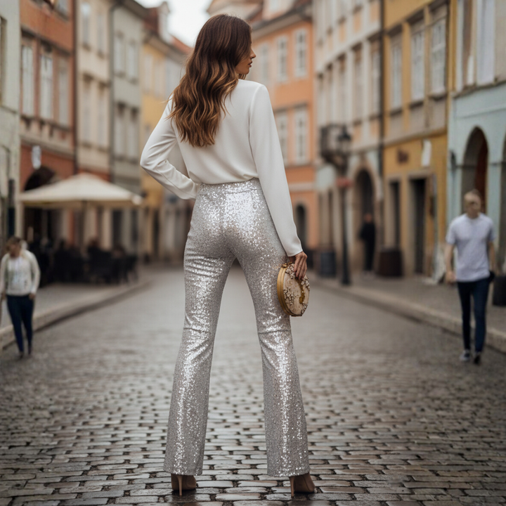 Pantaloni da donna con paillettes