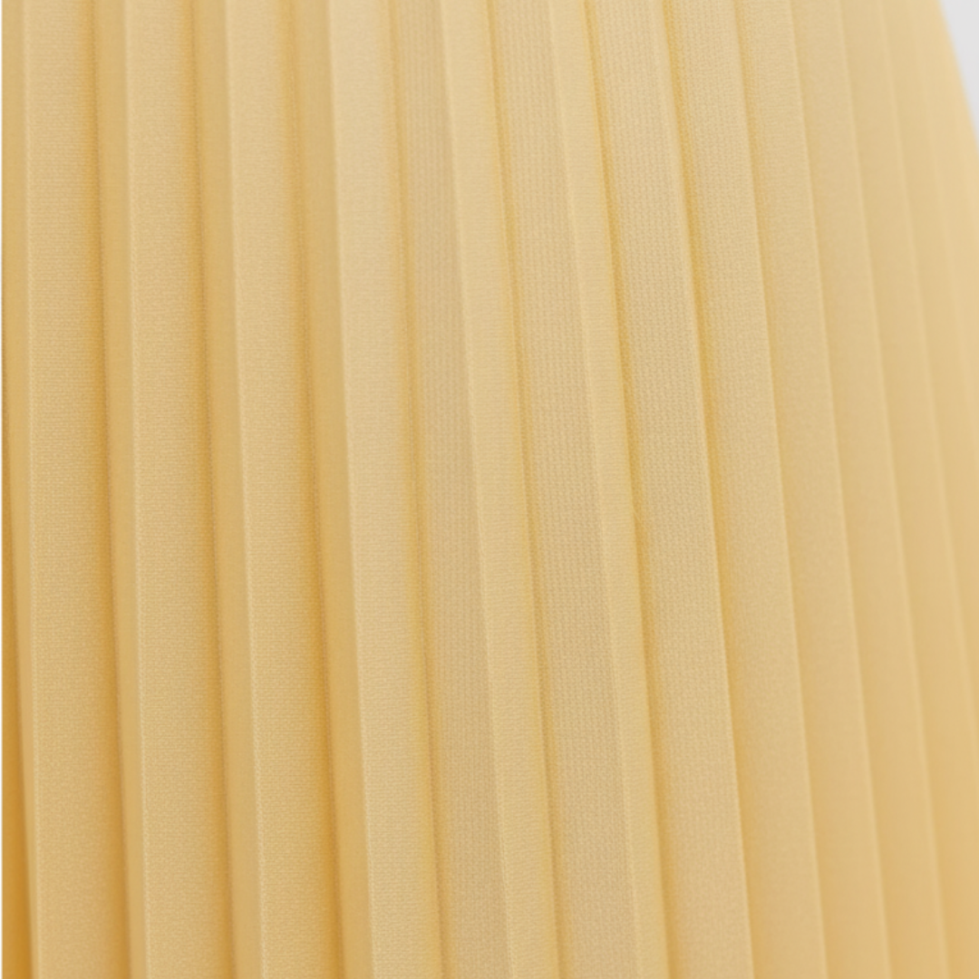 Women's Yellow Pleated Dress
