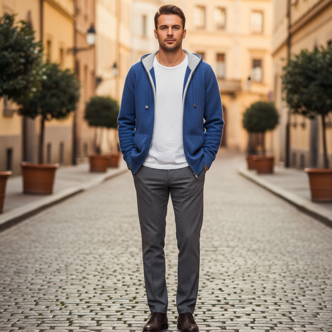Men's Crew Neck Pullover Melange Pattern