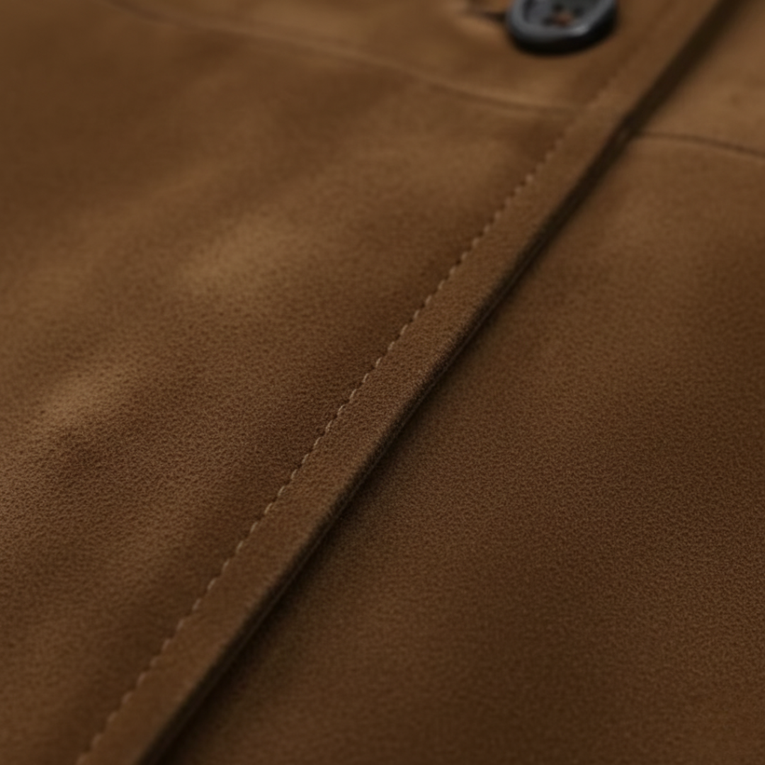 Elegant Long Brown Women's Coat