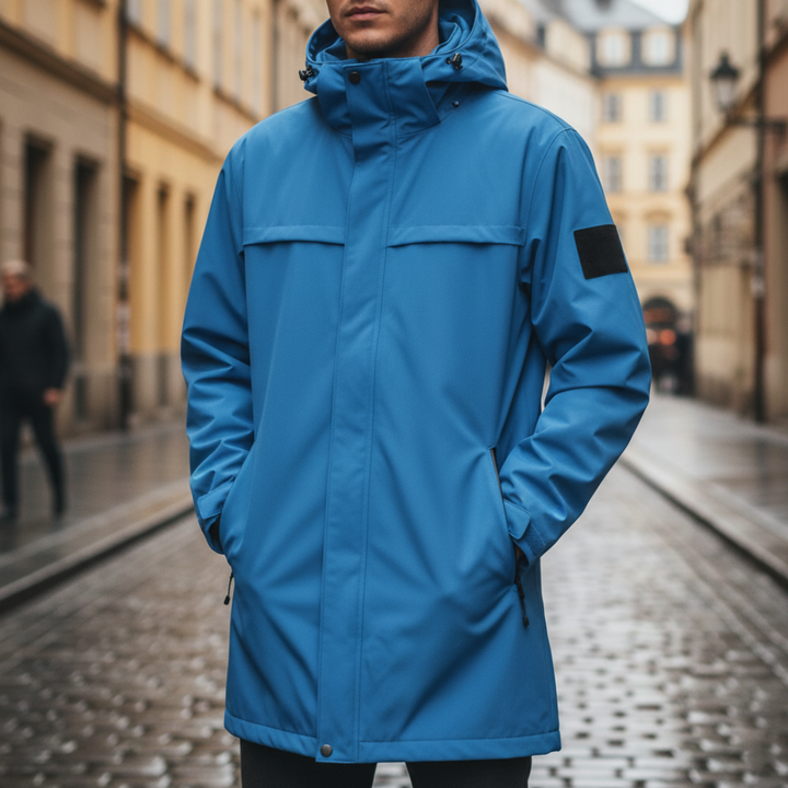 Men's Double-Breasted Winter Coat Made of High-Quality Material