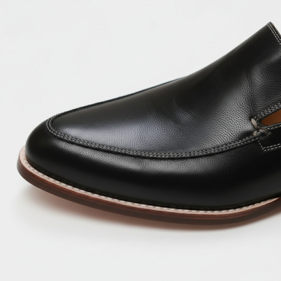 Women's Black Orthopedic Slip-On Loafers