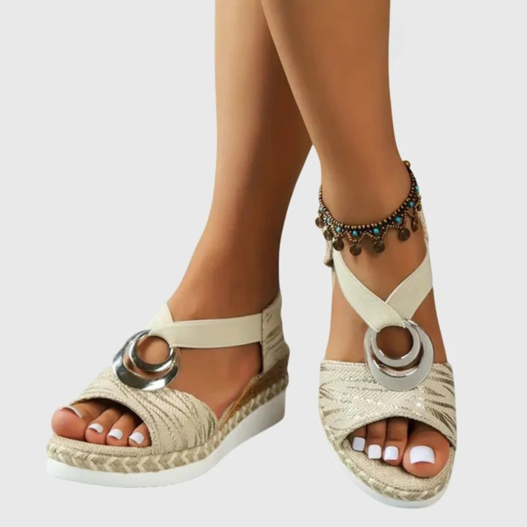Women's Orthopedic Leather Sandals with Anatomical Insole