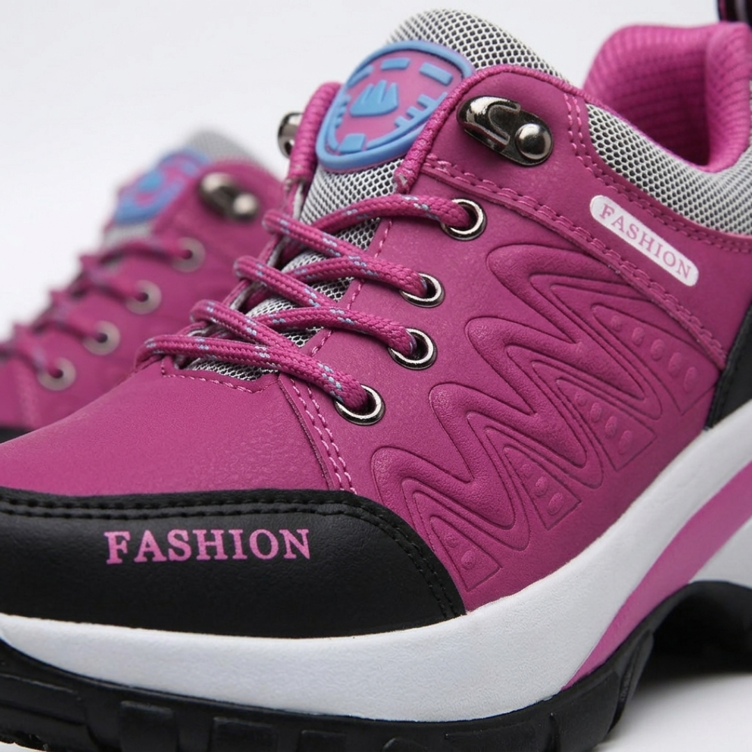 Women's Platform Walking Shoes with Laces and Air Cushioning