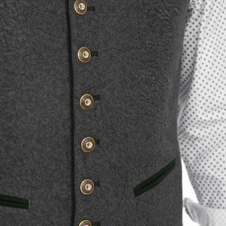 Gilet da uomo con colletto in denim
