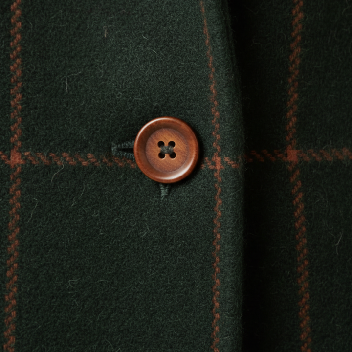 Long Women's Checkered Coat