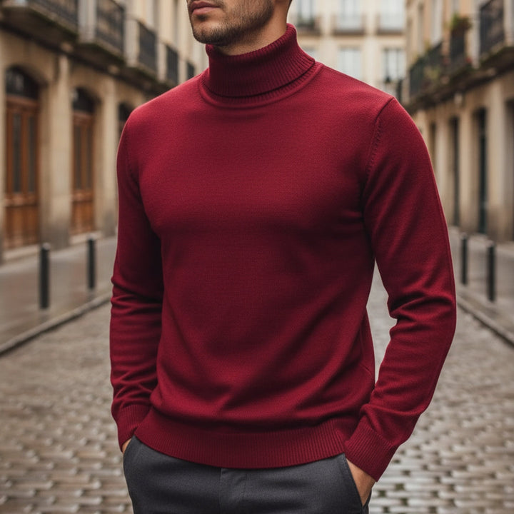 Men's Knit Turtleneck Sweater