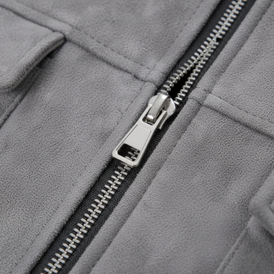 Men's Fabric Jacket with Front Pockets