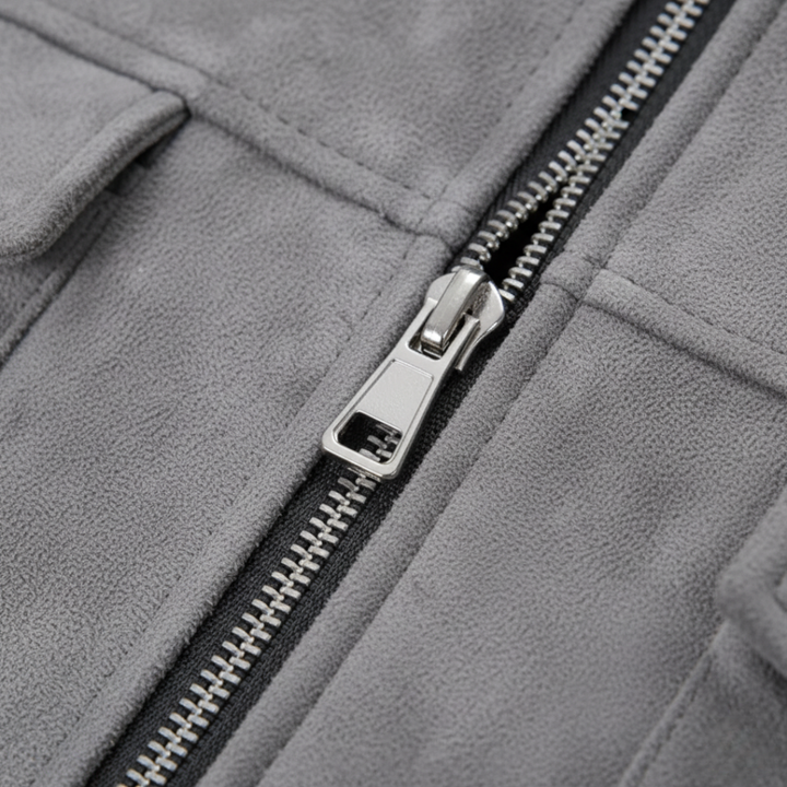 Men's Fabric Jacket with Front Pockets