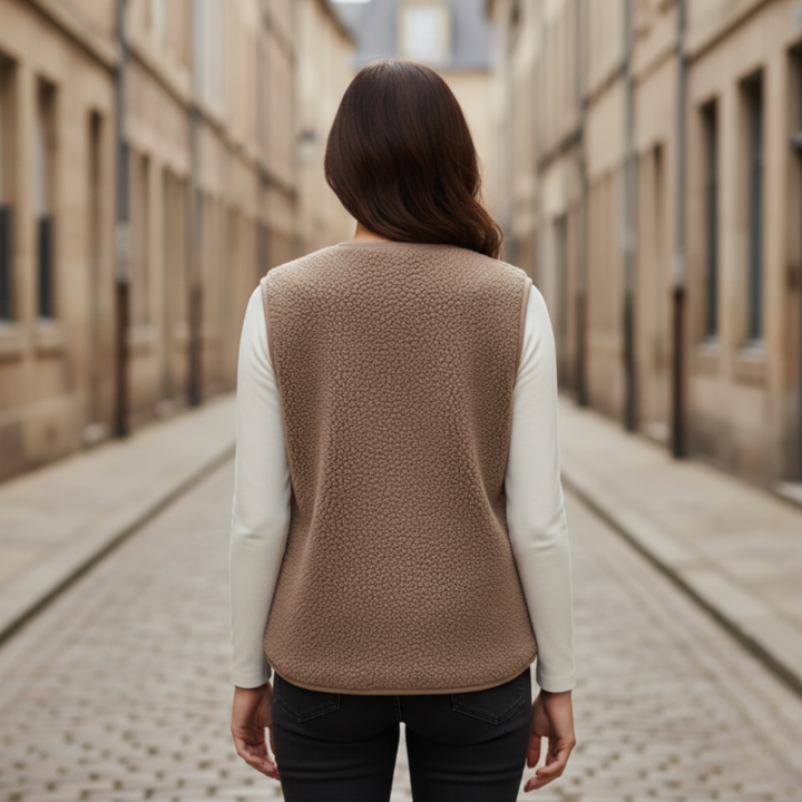 Soft Women's Gilet with Buttons