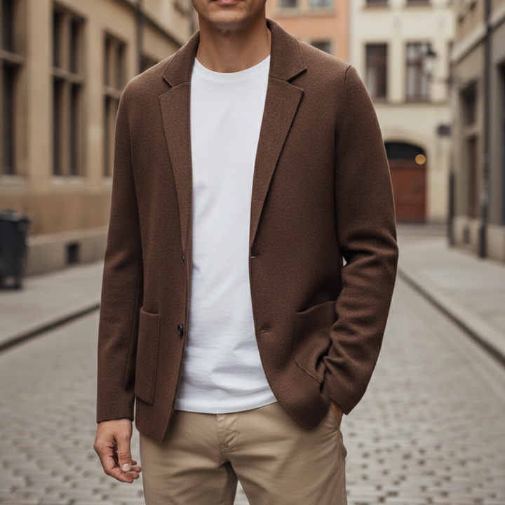 Men's Cardigan Jacket with Lapels