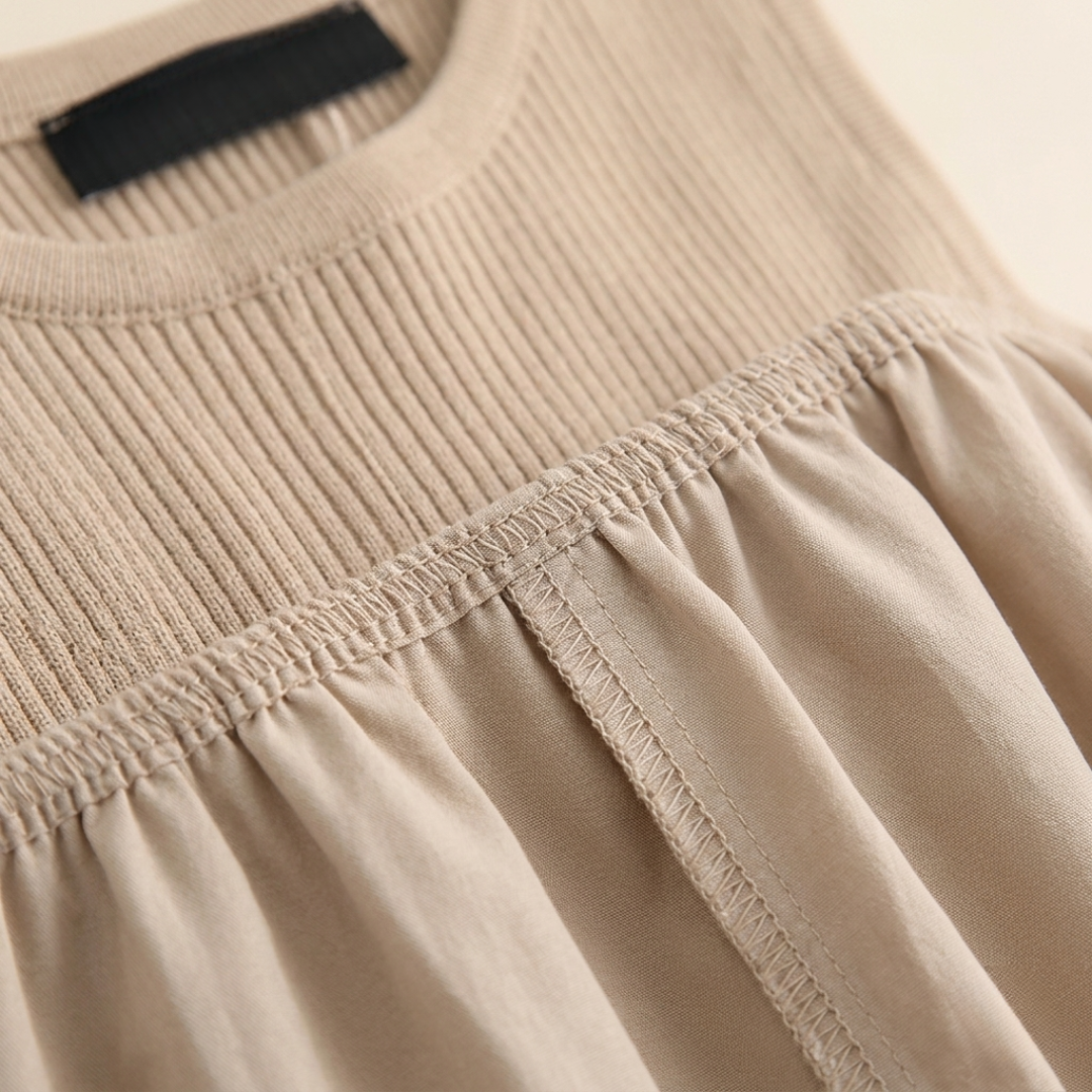 Long Draped Slim Fit Sleeveless Women's Dress