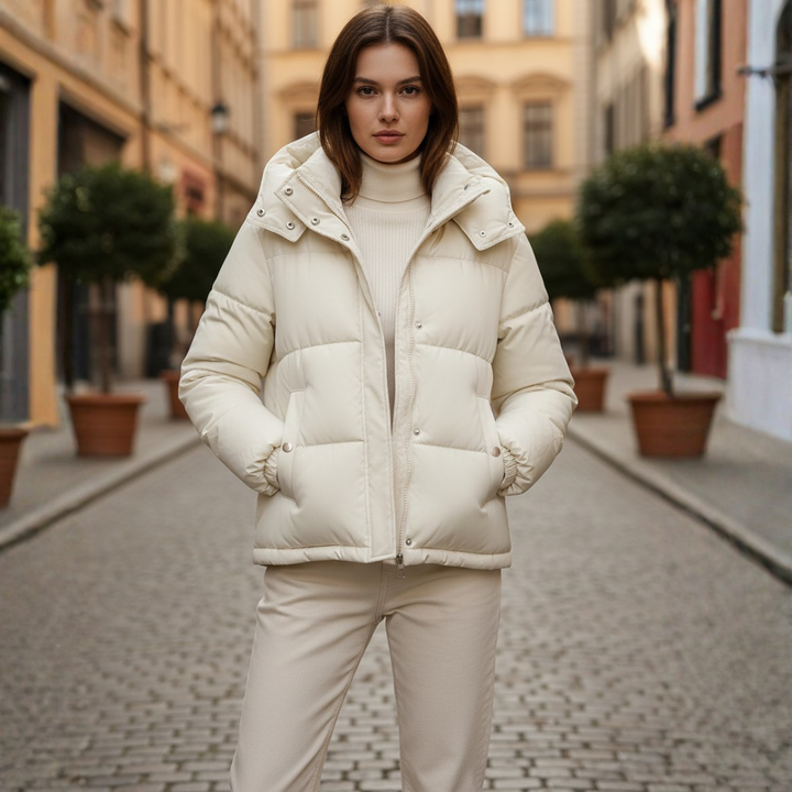 Short Women's Down Jacket with Quality Material