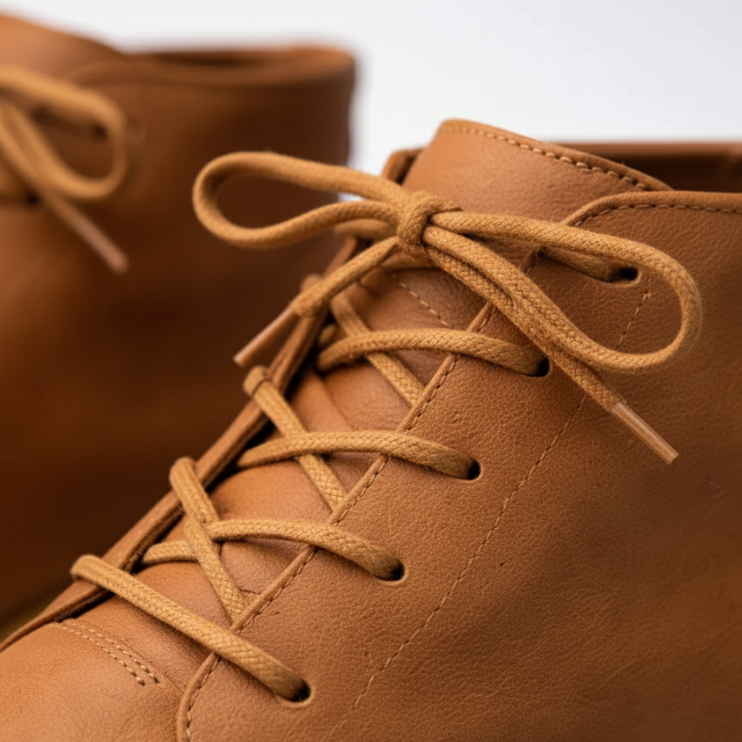 Men's Lace-Up Shoes with Rubber Sole