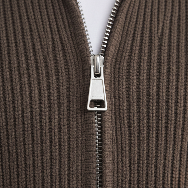 Men's Striped Mixed Material Cardigan