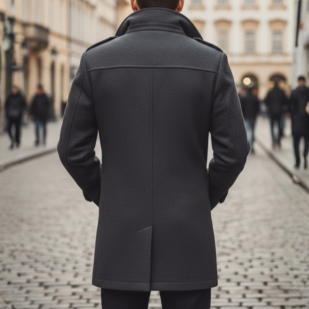 Men's Coat with Pockets and Zipper