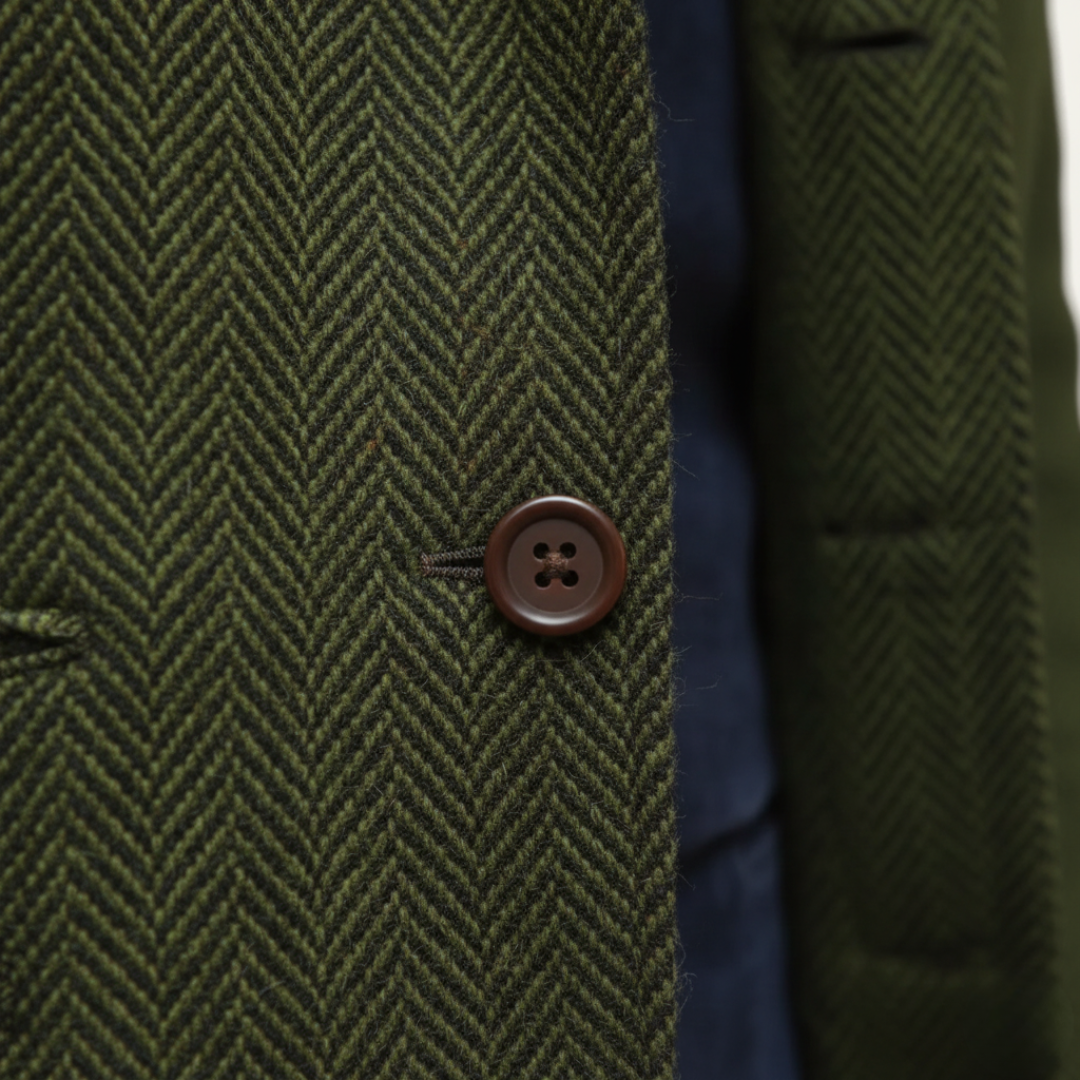 Men's Korean Collar Blazer in Mixed Fabric