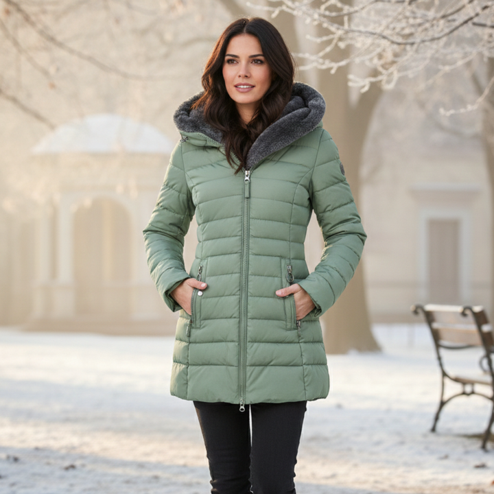 Women's Winter Puffer Jacket with Hood