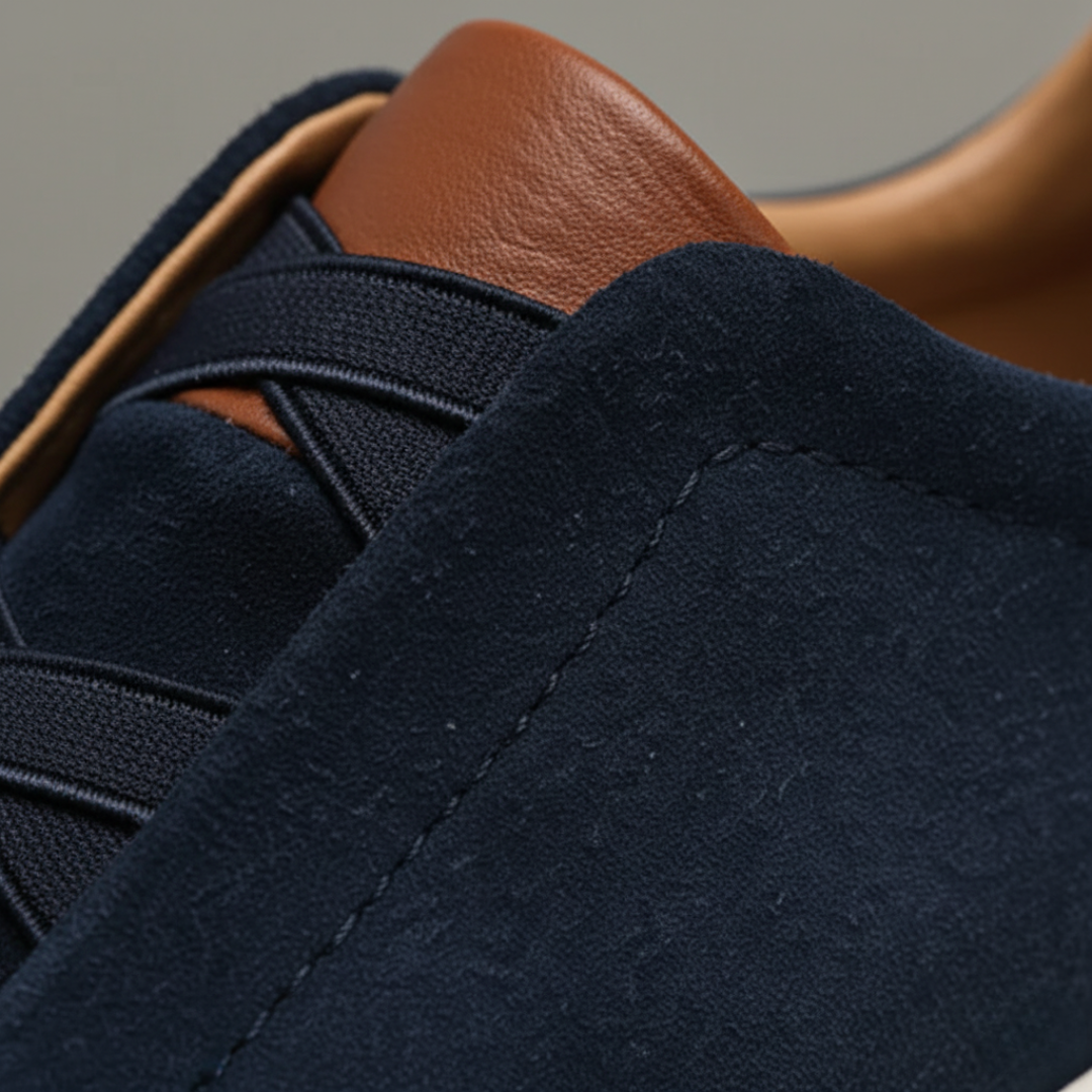Men's Fabric Shoes with White Sole