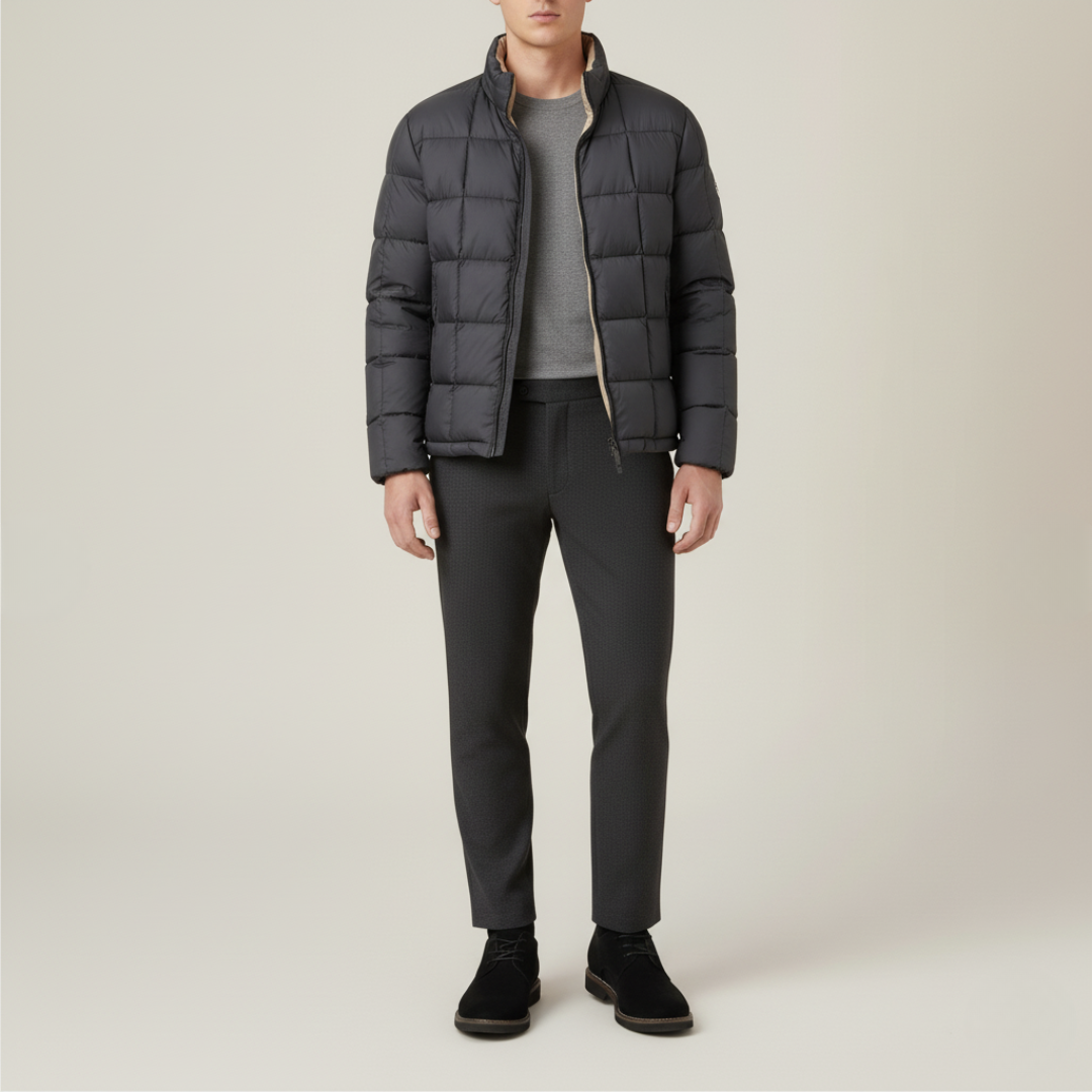 Men's Quilted Jacket with Zip