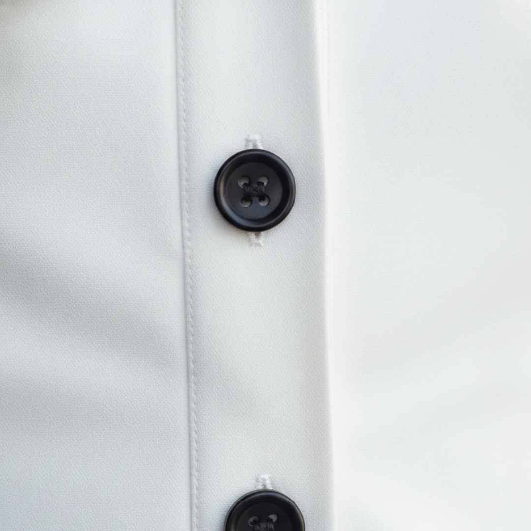 Women's Dress White Elegant Fabric Shirt Collar