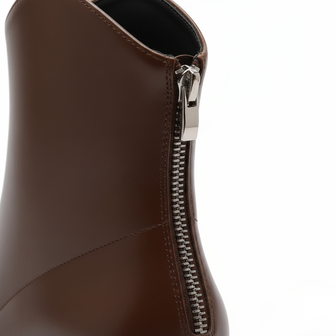Women's Synthetic Leather Ankle Boots with Heel