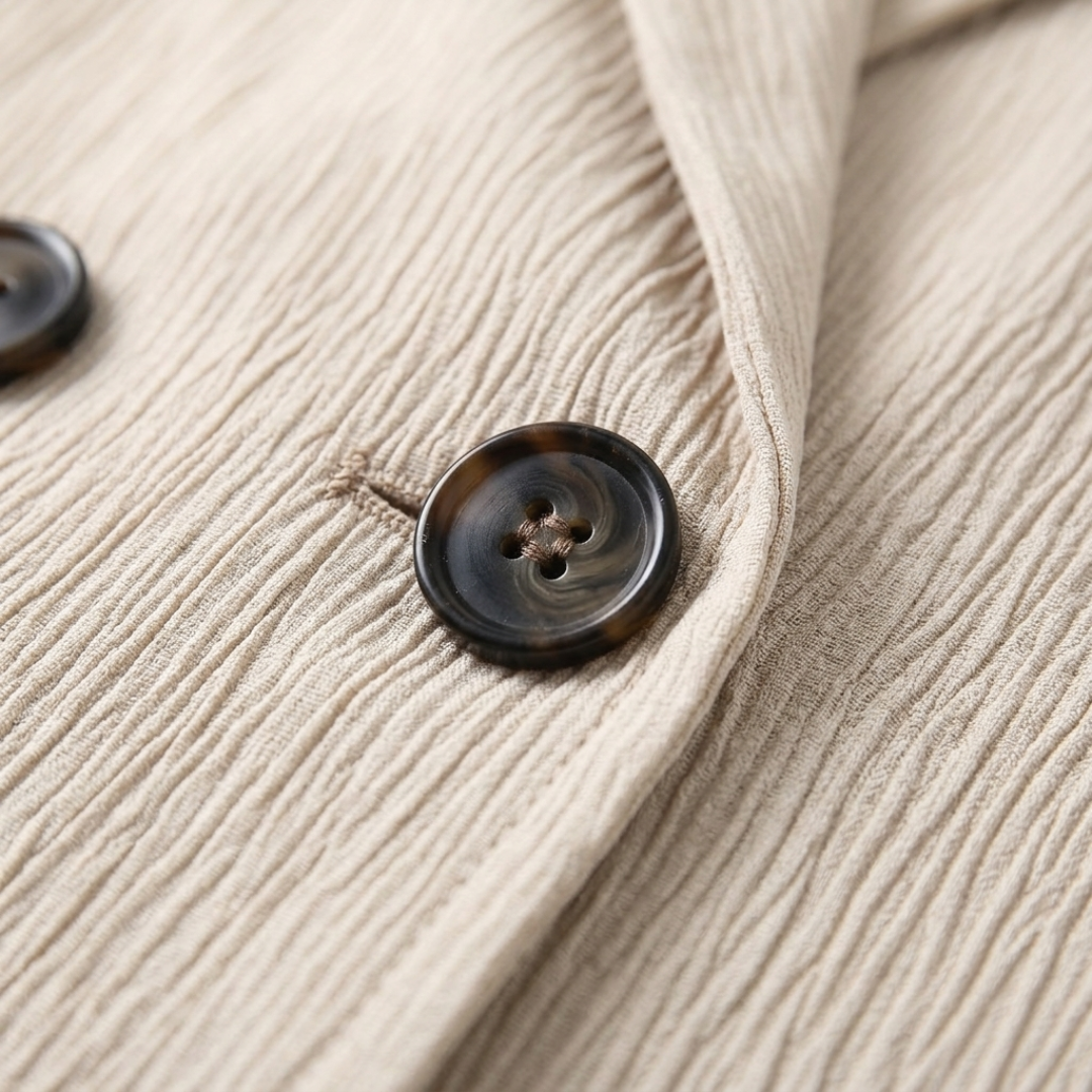 Women's Double-Breasted Blazer and Wide-Leg Pants Set