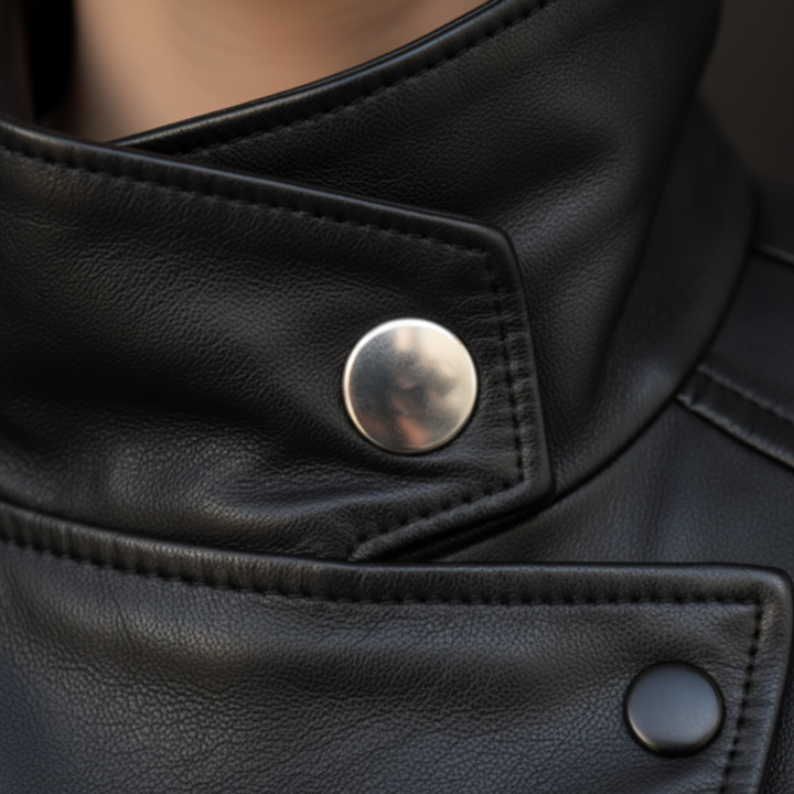 Women's High-Quality Bomber Jacket with Asymmetrical Zipper and High Collar