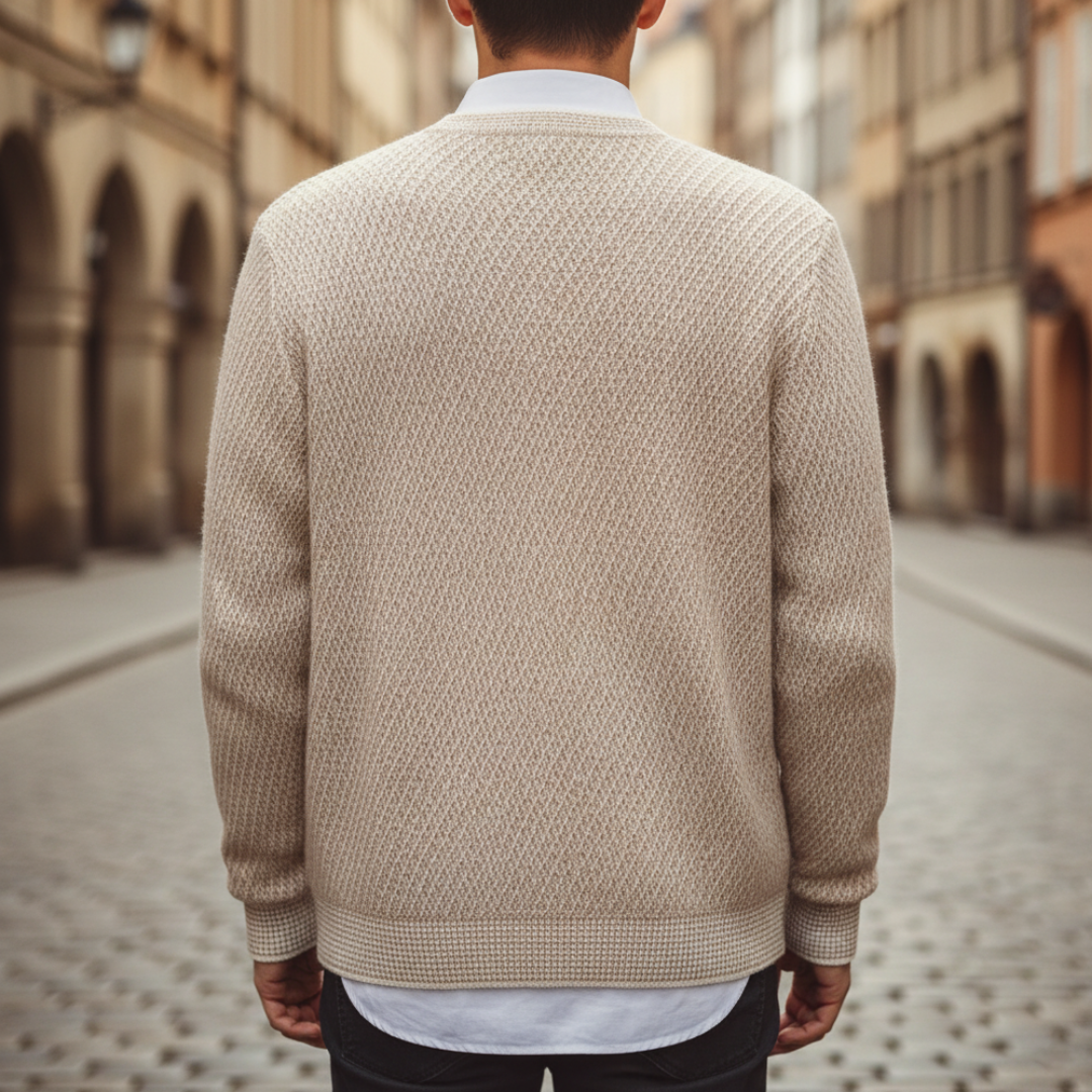 Men's Crew Neck Pullover Melange Pattern