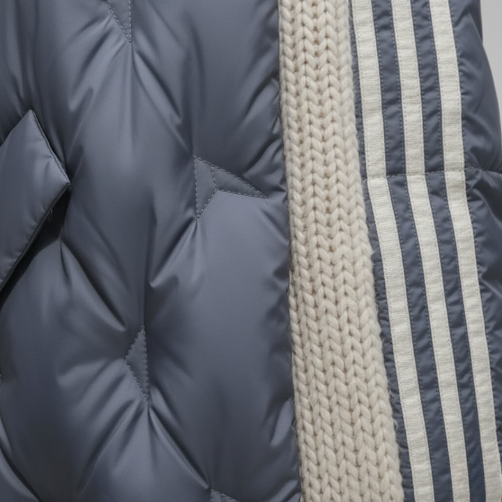 Long Women's Down Jacket in Technical Fabric with Hood