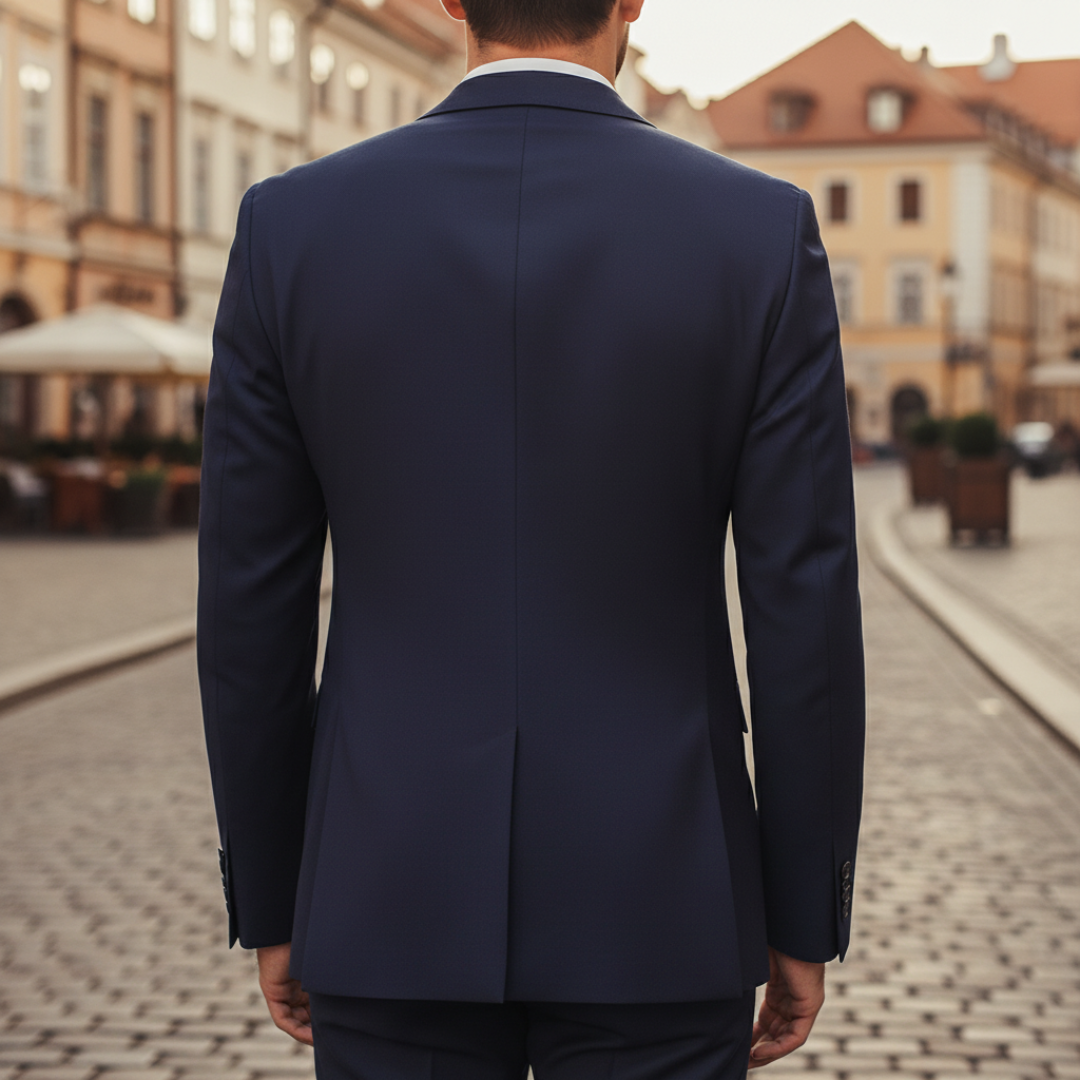 Men's Slim Fit Blazer Jacket with Two Buttons