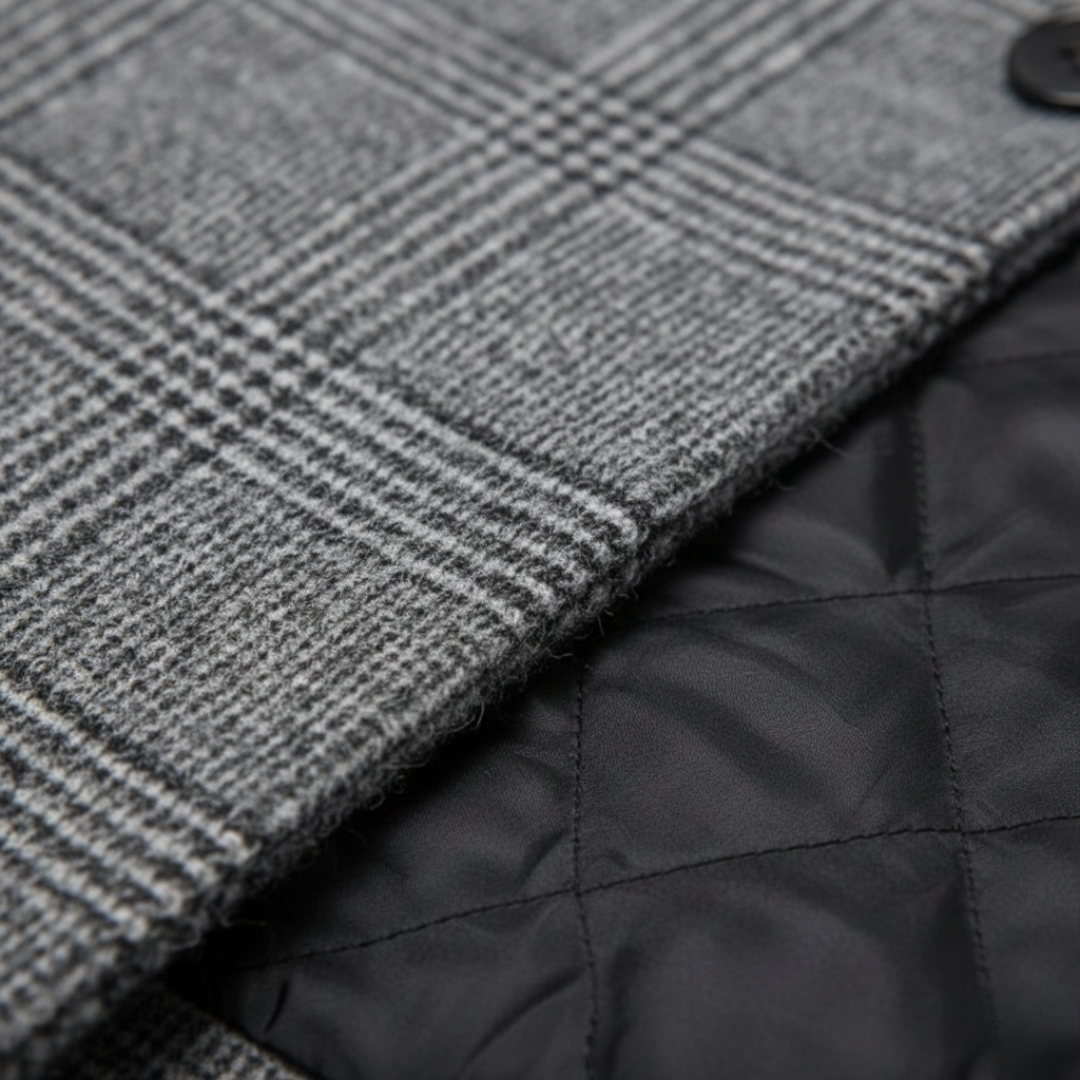 Men's Winter Checked Tailored Coat