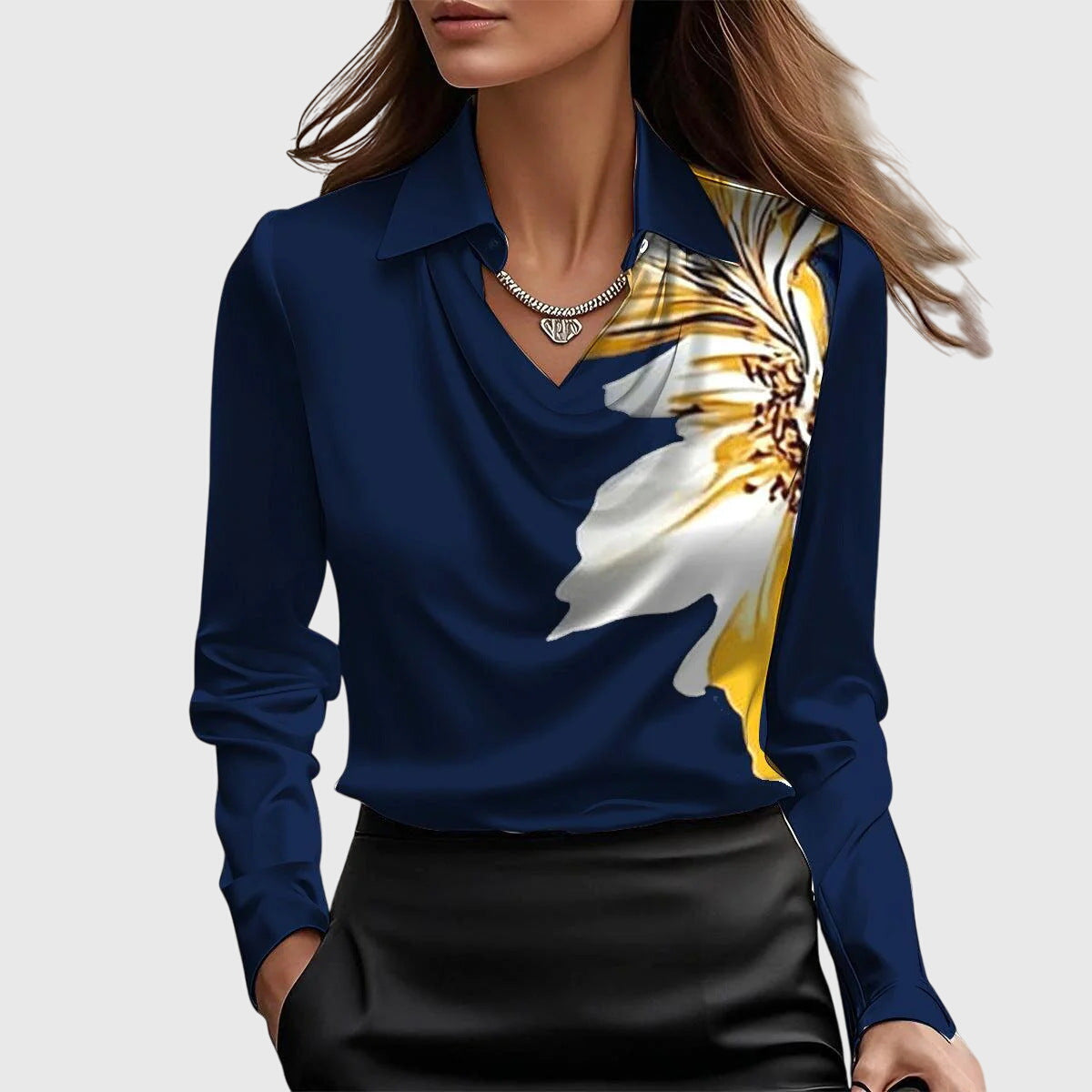 Elegant Sleeveless Women's Blouse with Buttons