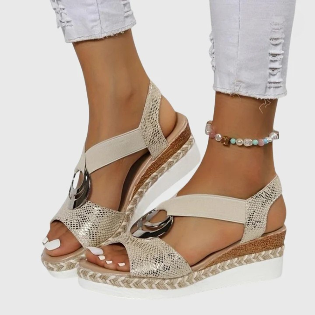 Women's Orthopedic Leather Sandals with Anatomical Insole