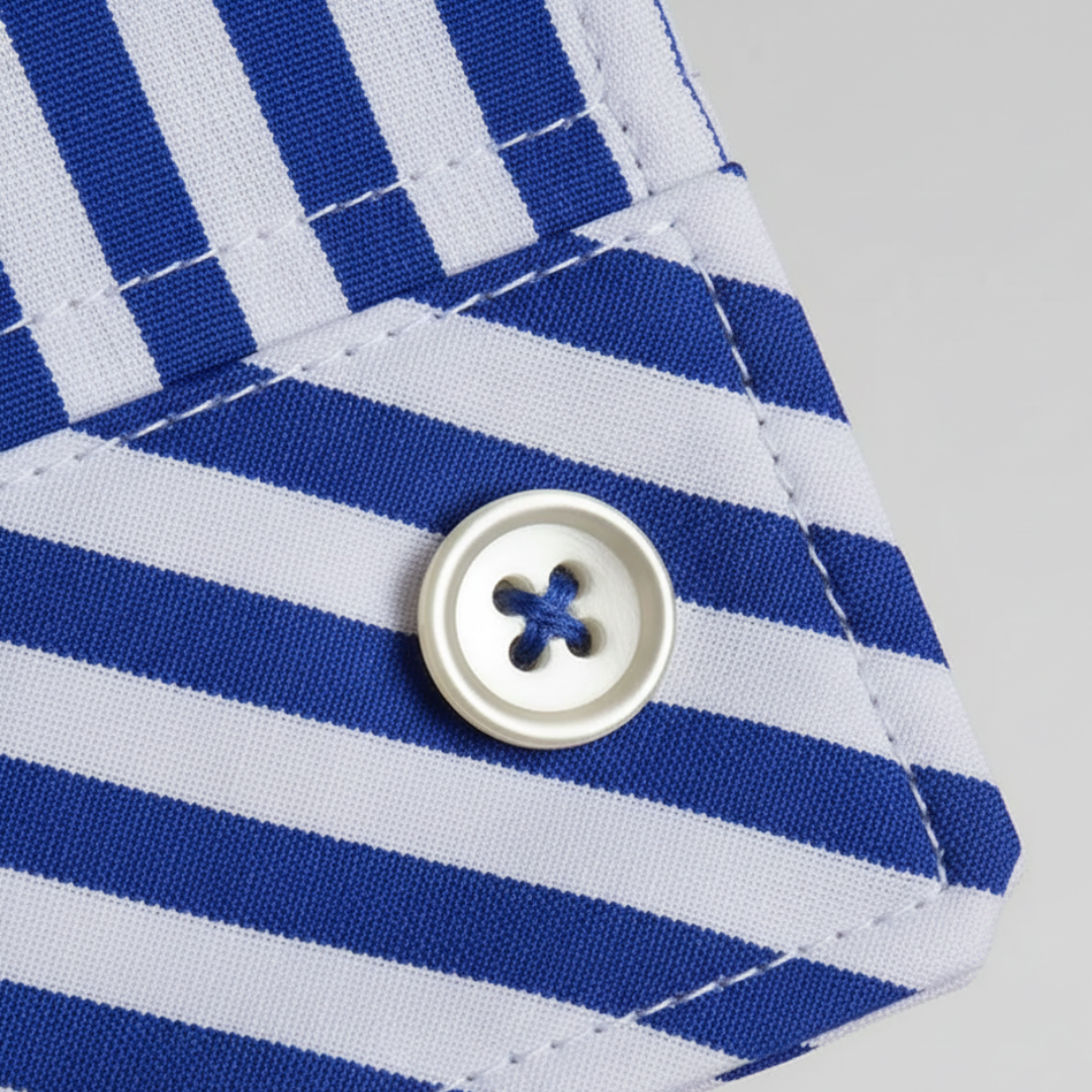 Men's Slim Fit Striped Shirt Blue Black Red