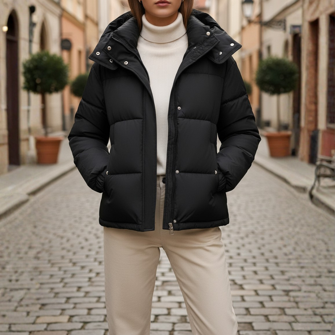 Short Women's Down Jacket with Quality Material