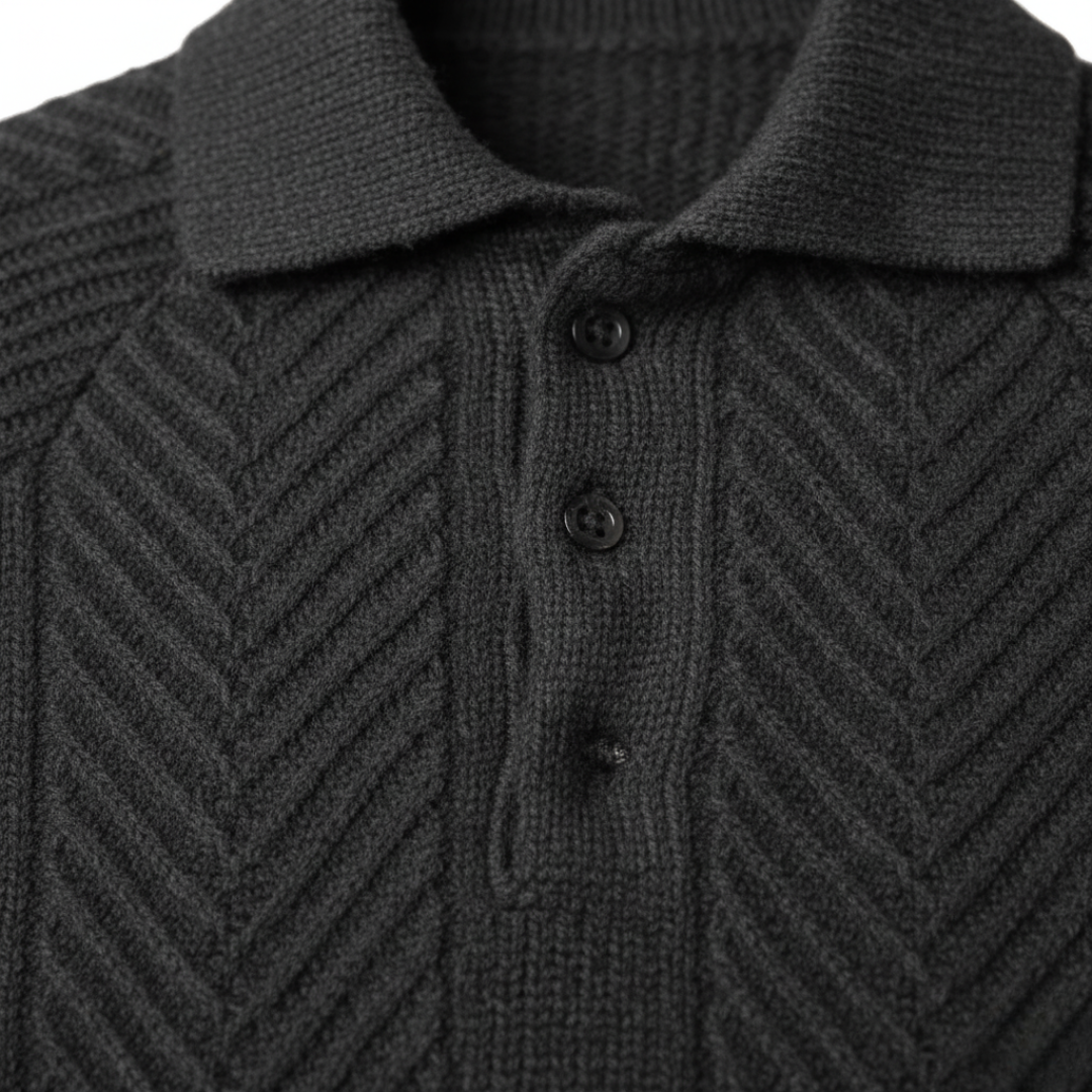 Men's Polo Neck Sweater