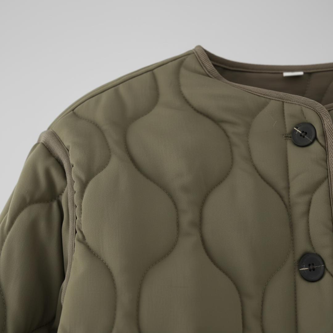 Women's Quilted Jacket in Fabric