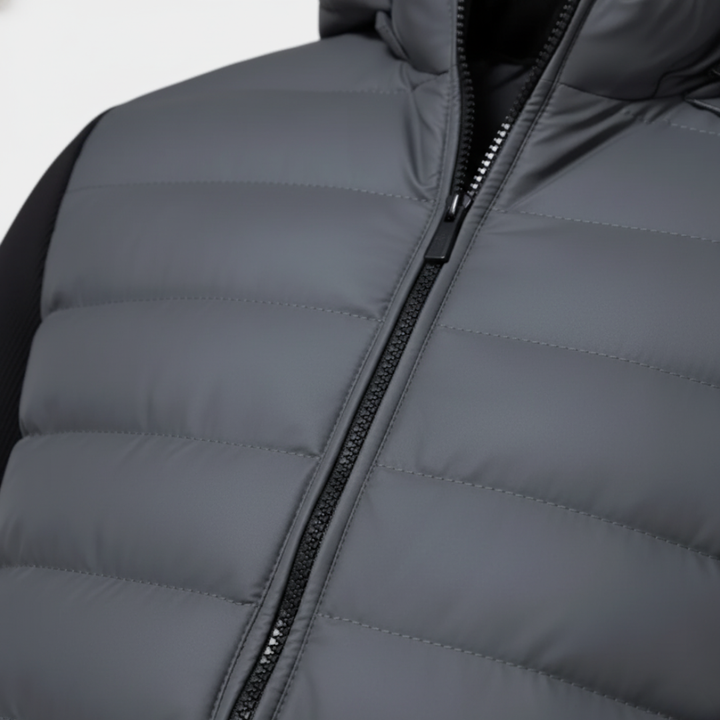 Hybrid Men's Jacket in Technical Fabric with Hood