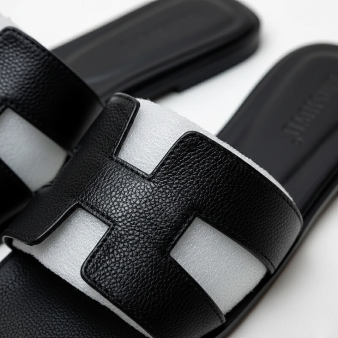 Women's Low Orthopedic Sandals in Synthetic Leather