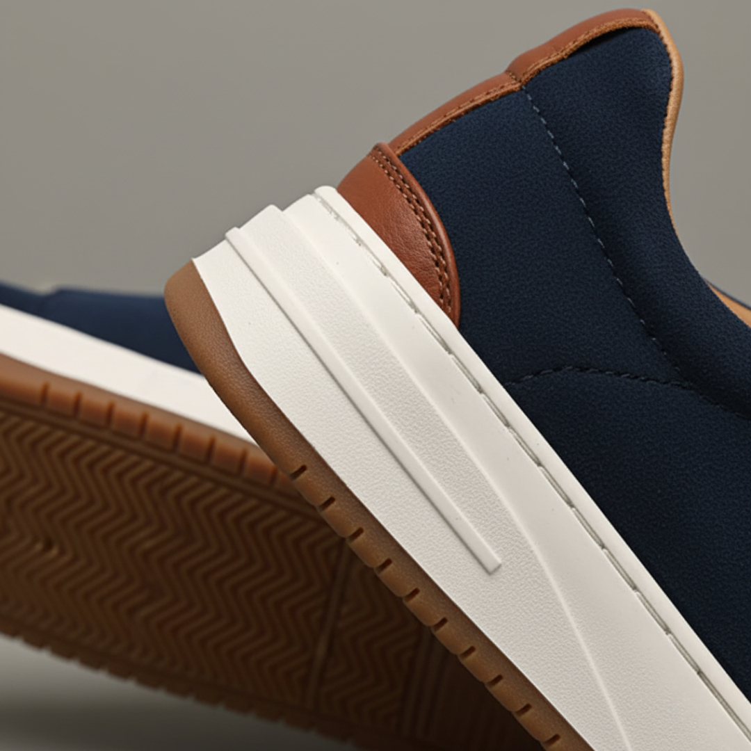Men's Fabric Shoes with White Sole