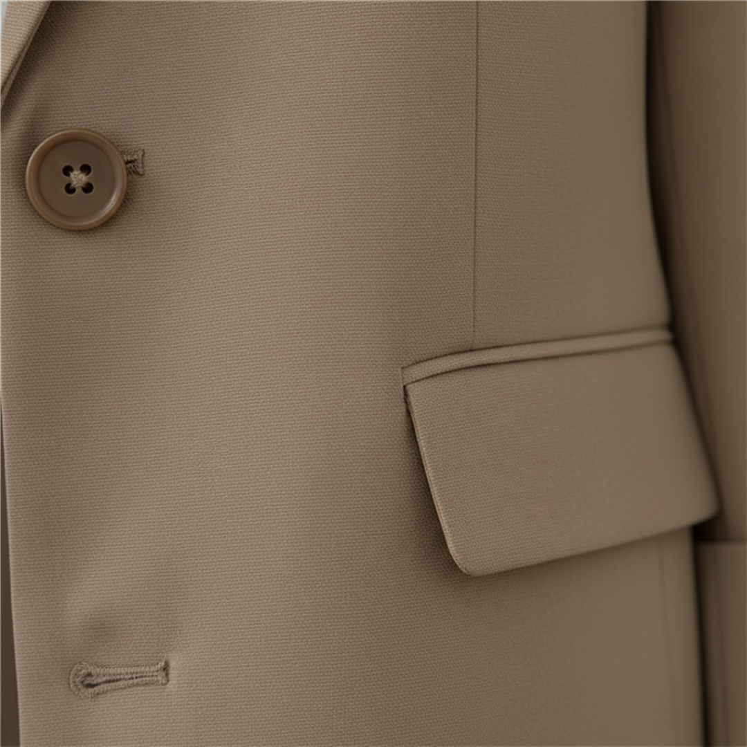 Women's Suit with Single-Breasted Blazer and Wide-Leg Trousers