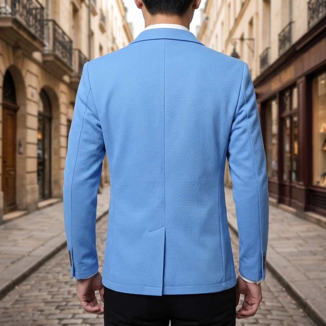 Men's Slim Fit Formal Blazer Light Blue