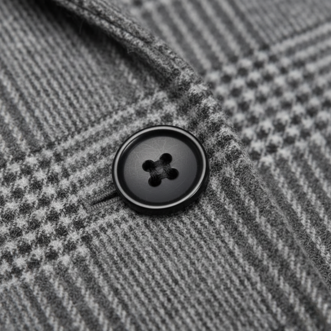 Men's Winter Checked Tailored Coat