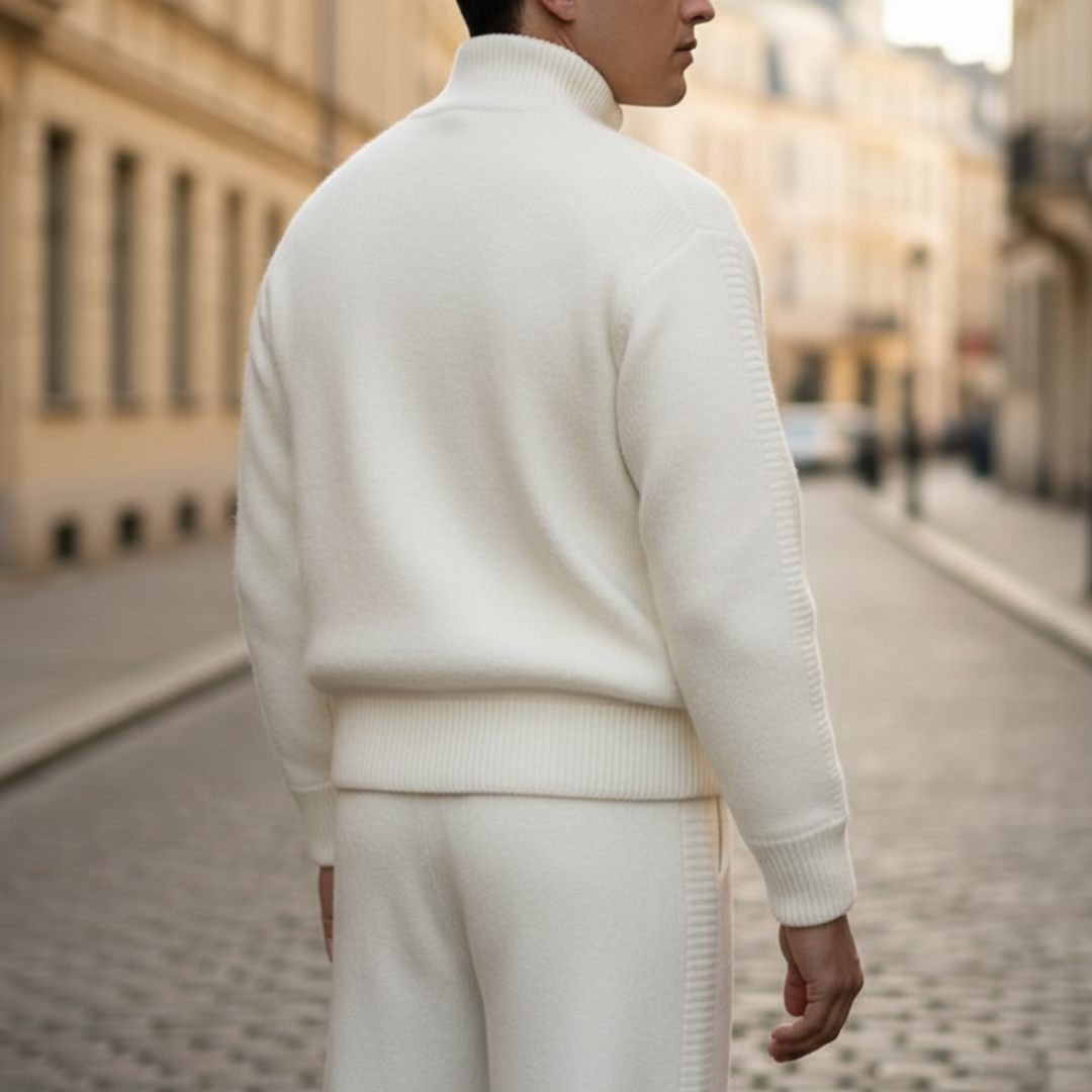 Men's Wool Knit Zip Jacket
