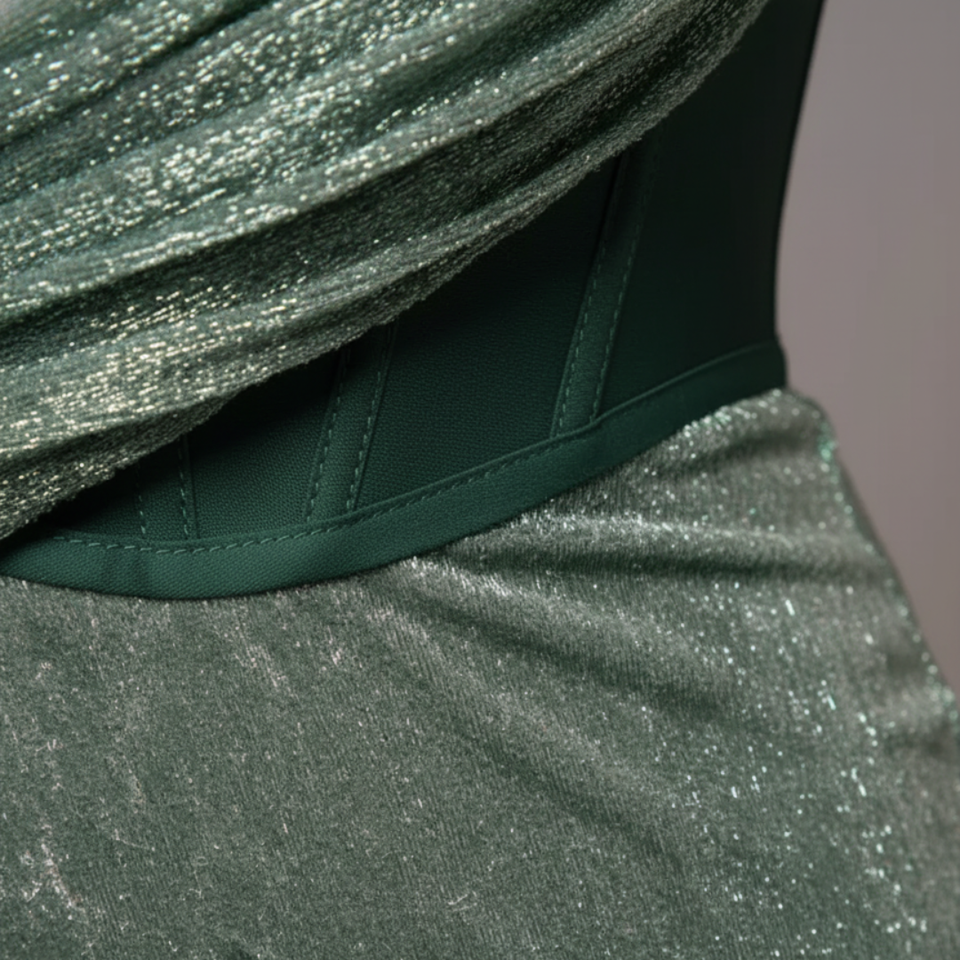 Long One-Shoulder Dress for Women in Premium Fabric