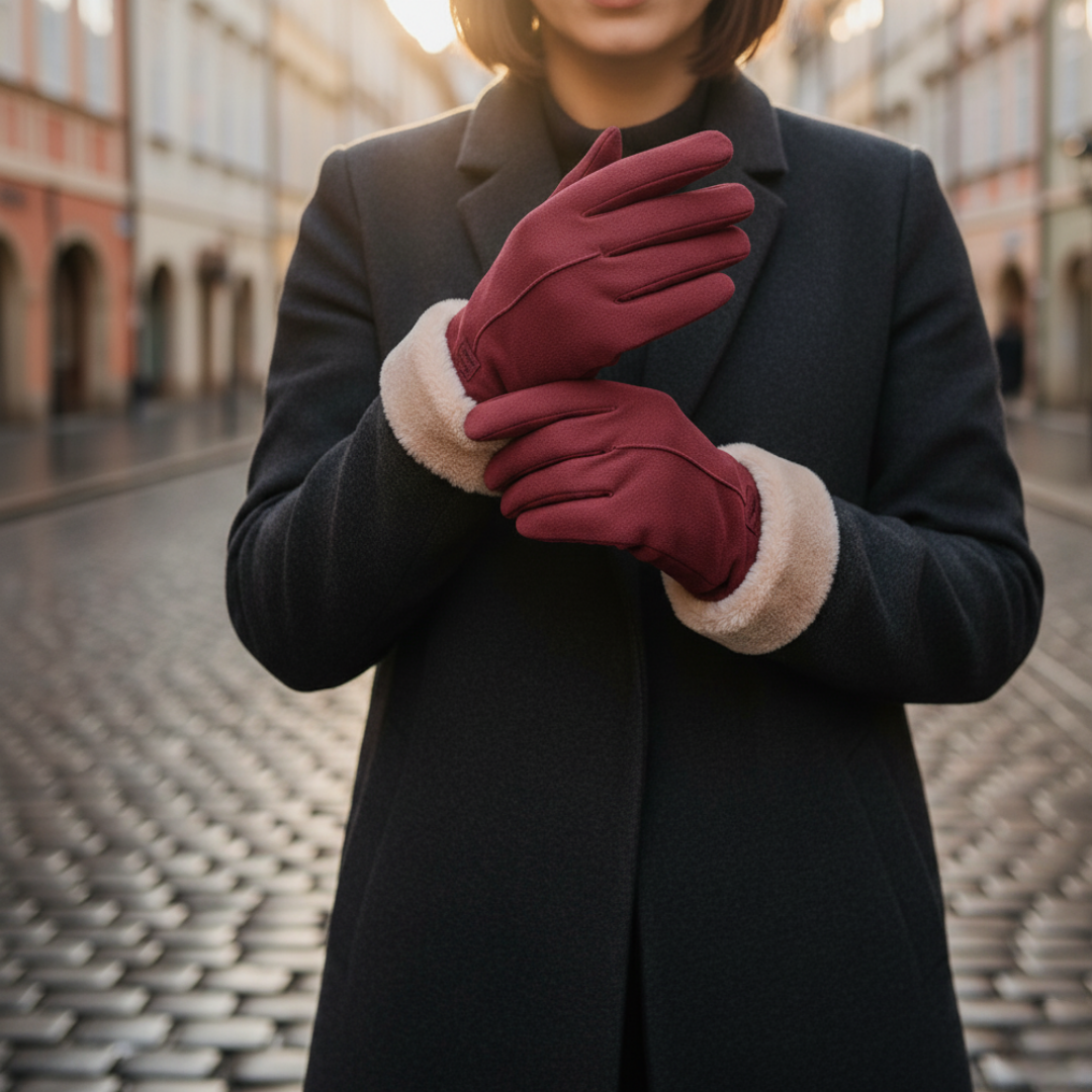 Women's Gloves with Synthetic Fur